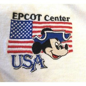 Vintage Disney Epcot Center Cast Member Employee Mens XL Polo Shirt Mickey Mouse